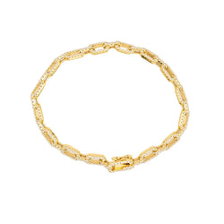 Bracelet Maille PADANI en or jaune et diamants - Castafiore