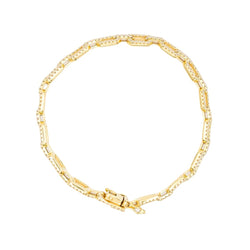 Bracelet Maille PADANI en or jaune et diamants - Castafiore