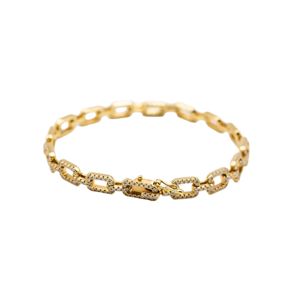 Bracelet Maille PADANI en or jaune et diamants - Castafiore