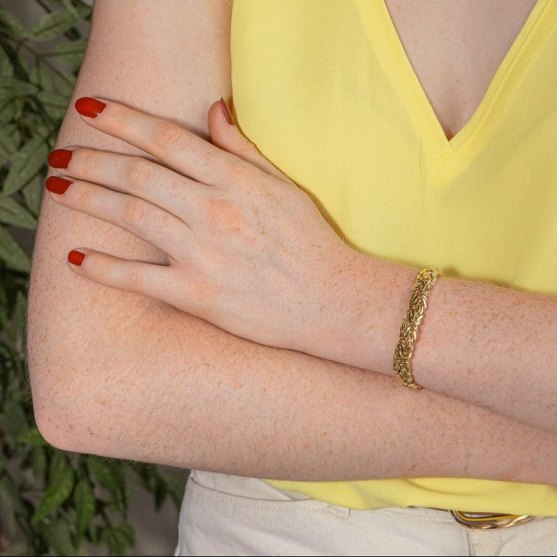 Bracelet Peruvian mesh Yellow gold