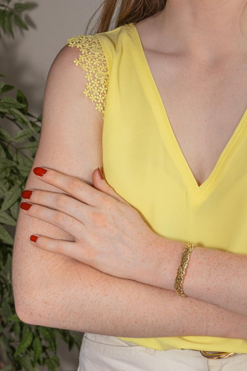 Bracelet Peruvian mesh Yellow gold