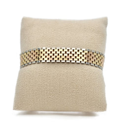 Bracelet maille plate en or jaune, or rose et or gris - Castafiore
