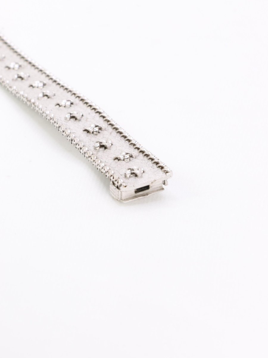 Bracelet maille polonaise or blanc - Castafiore