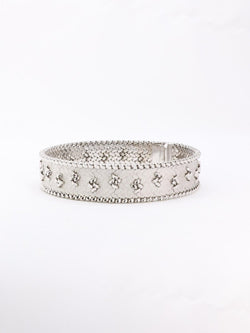 Bracelet maille polonaise or blanc - Castafiore