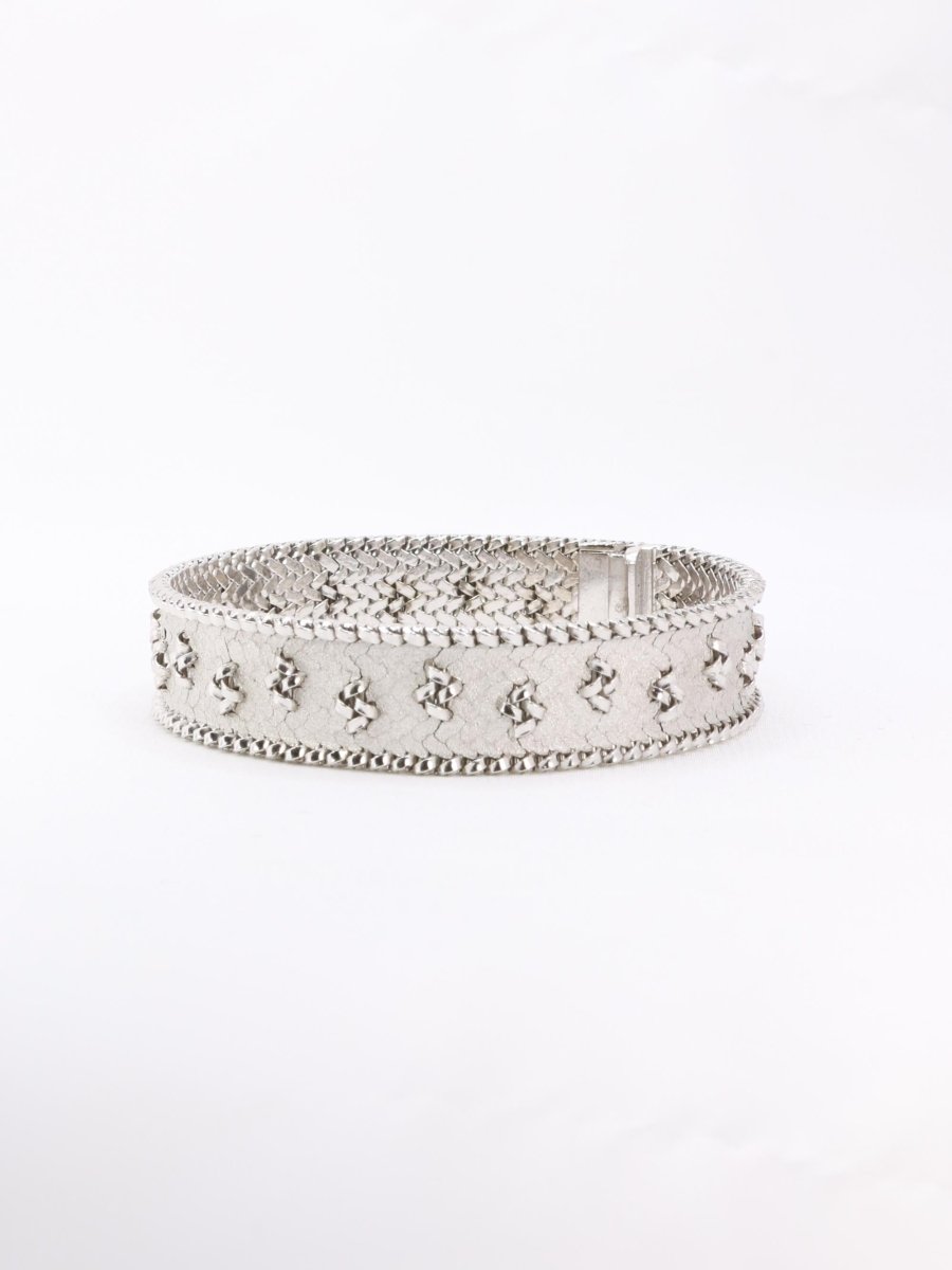 Bracelet maille polonaise or blanc - Castafiore