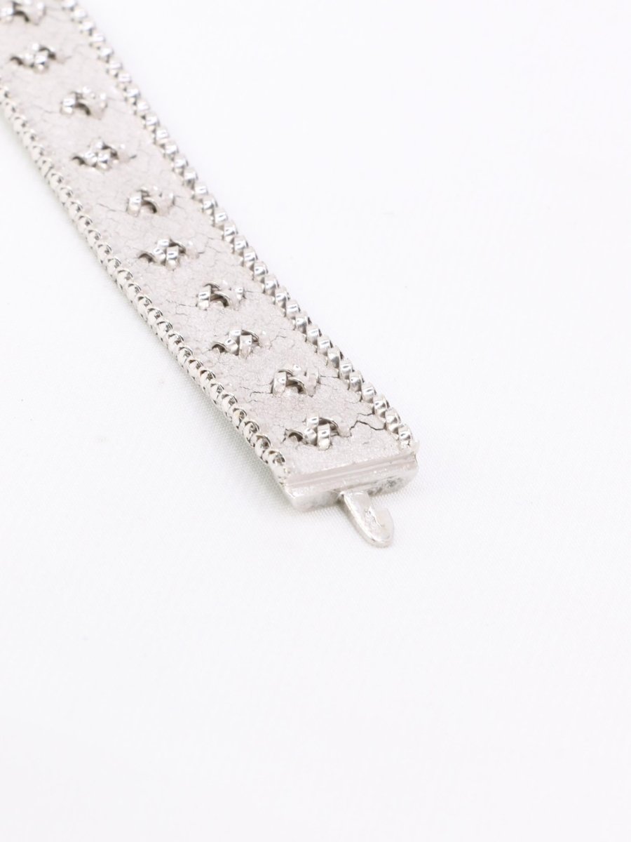 Bracelet maille polonaise or blanc - Castafiore