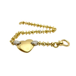 Bracelet Maille POMELLATO en or blanc, or jaune et diamants - Castafiore