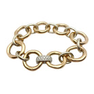 Bracelet Maille POMELLATO en or jaune, or blanc et diamants - Castafiore