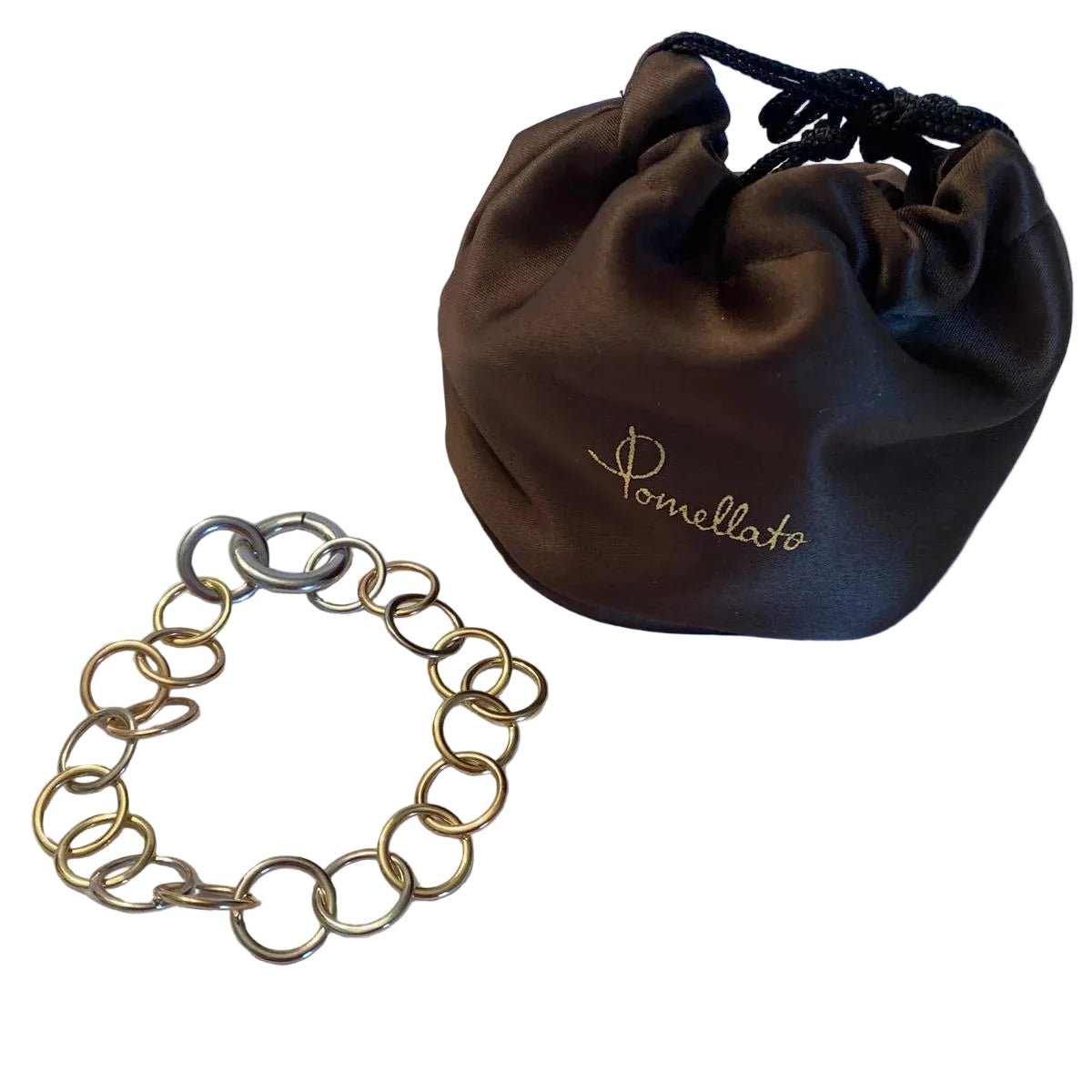 Bracelet Maille POMELLATO "Lucciole" en or blanc, or jaune, or rose et diamant - Castafiore