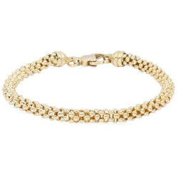 Bracelet maille pop - corn en or jaune - Castafiore