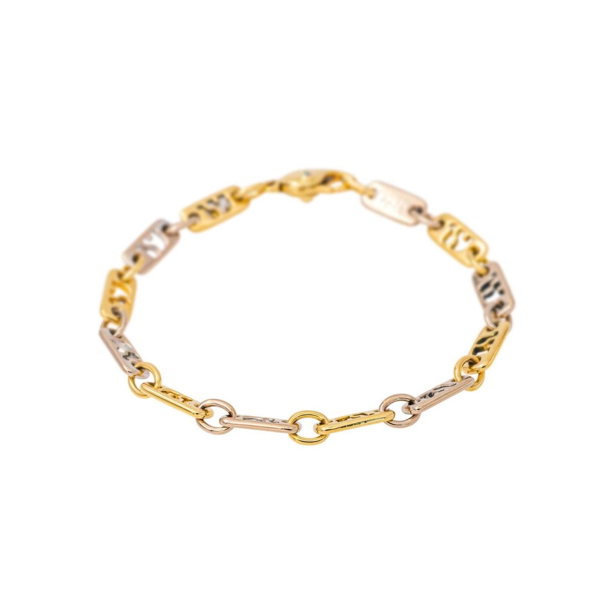 Bracelet Maille souple ajouré Or jaune Diamant - Castafiore