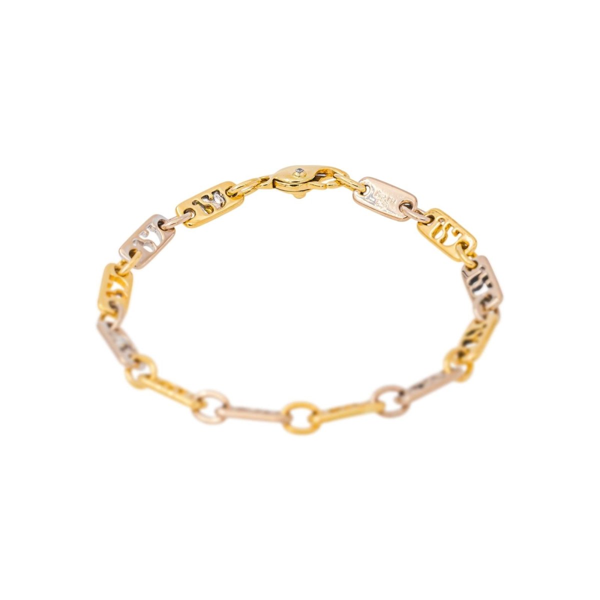 Bracelet Maille souple ajouré Or jaune Diamant - Castafiore