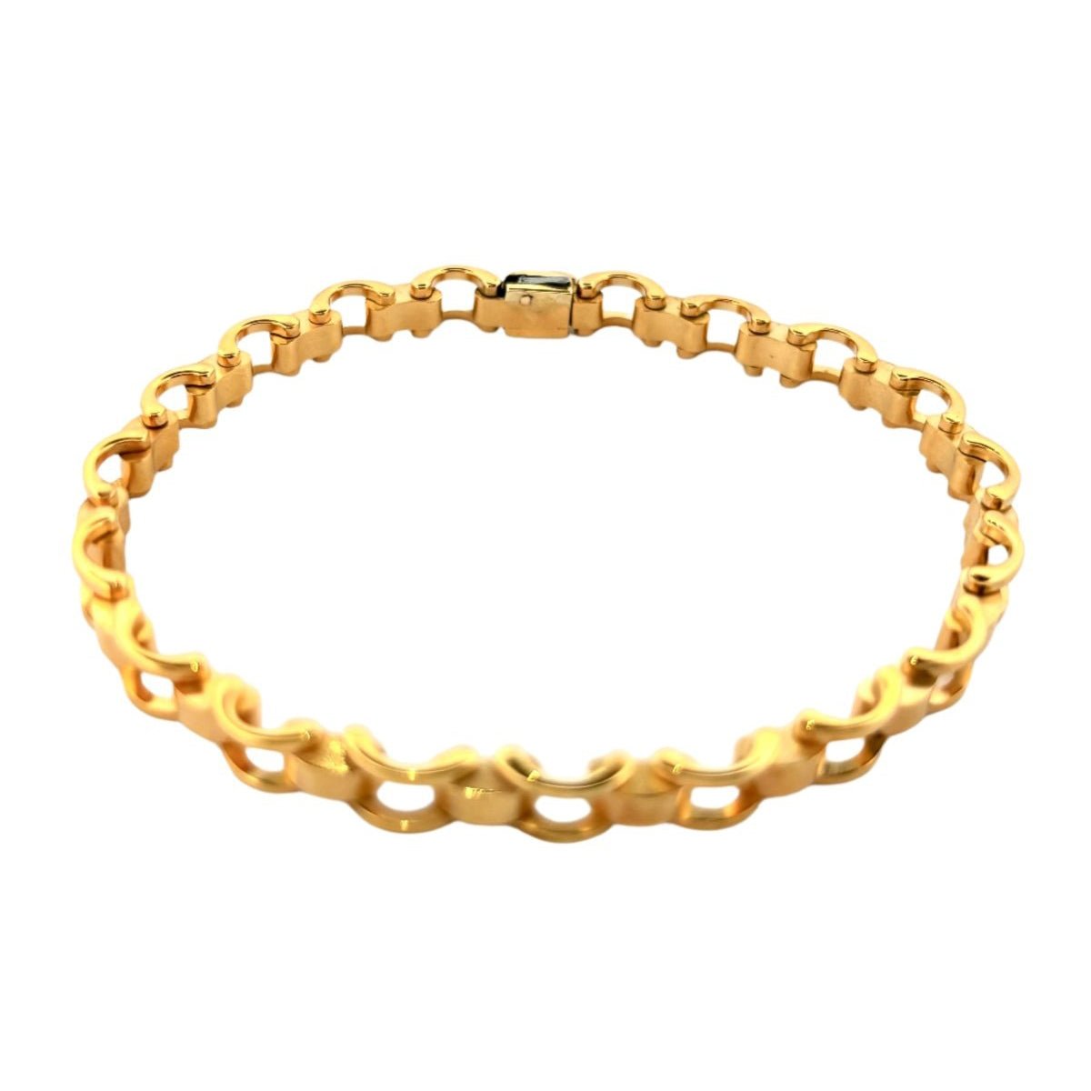 Bracelet Maille Tank en or jaune - Castafiore