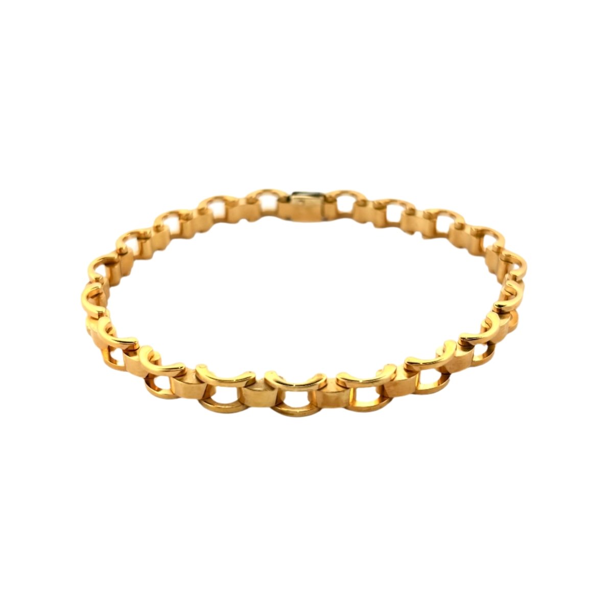 Bracelet maille Tank en or jaune - Castafiore