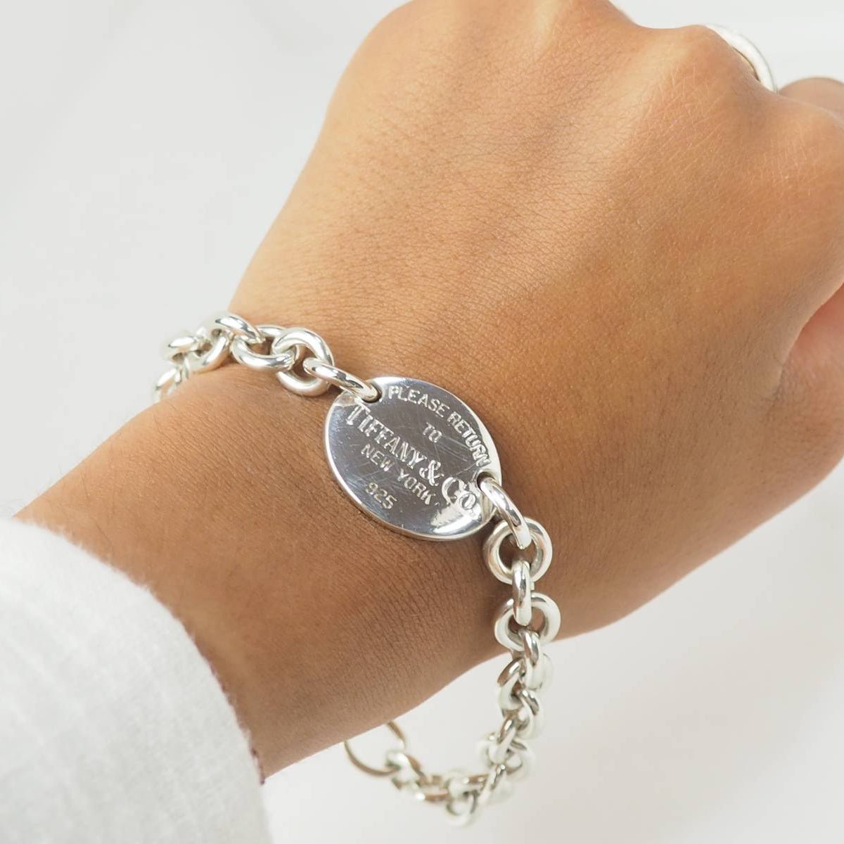 Bracelet Maille TIFFANY & CO. ovale en argent - Castafiore