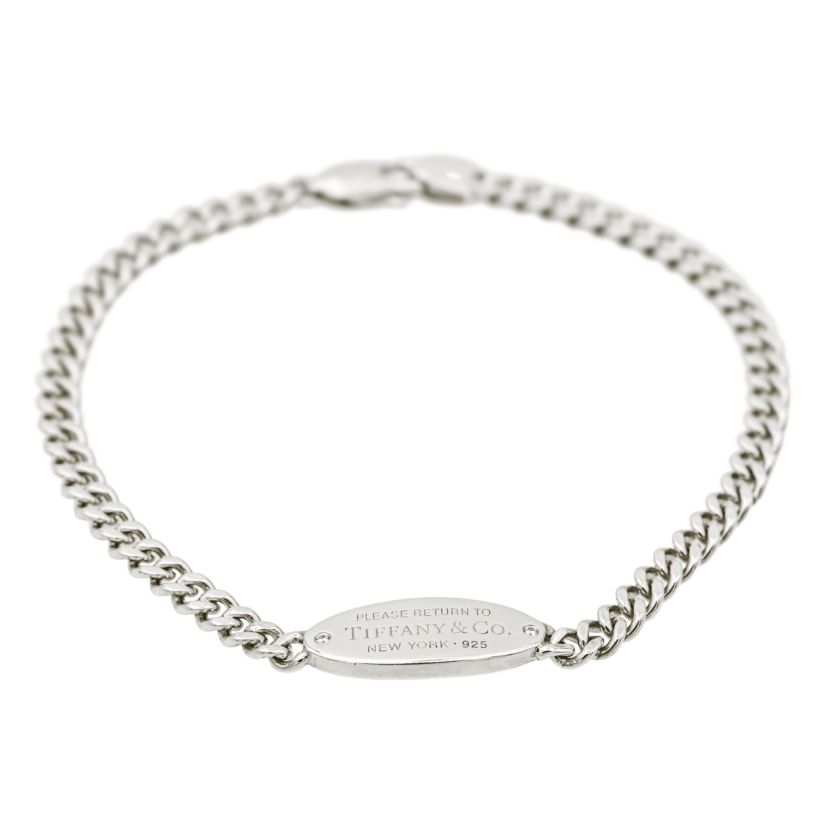 Bracelet Maille TIFFANY & CO "Please Return to Tiffany" en argent - Castafiore
