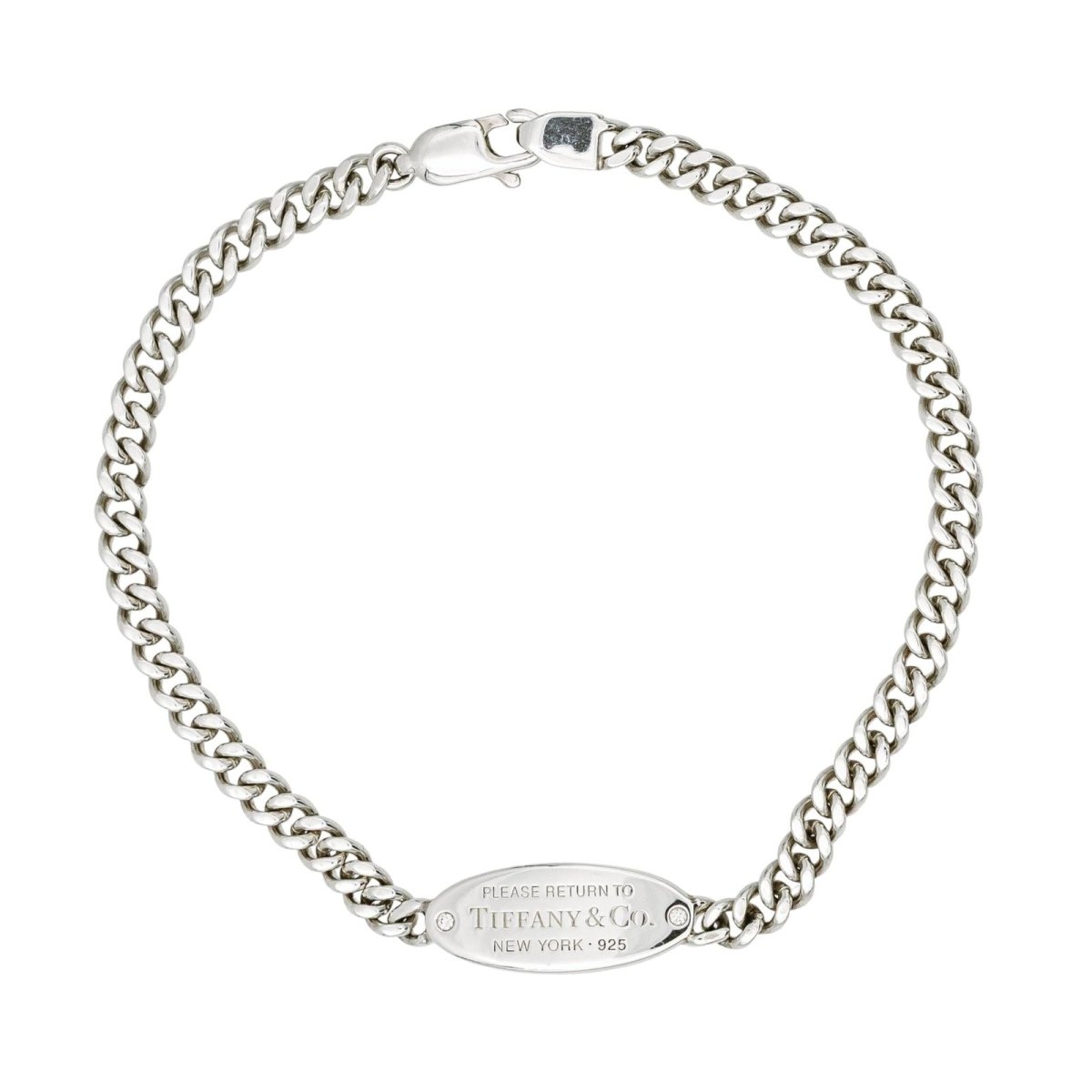 Bracelet Maille TIFFANY & CO "Please Return to Tiffany" en argent - Castafiore