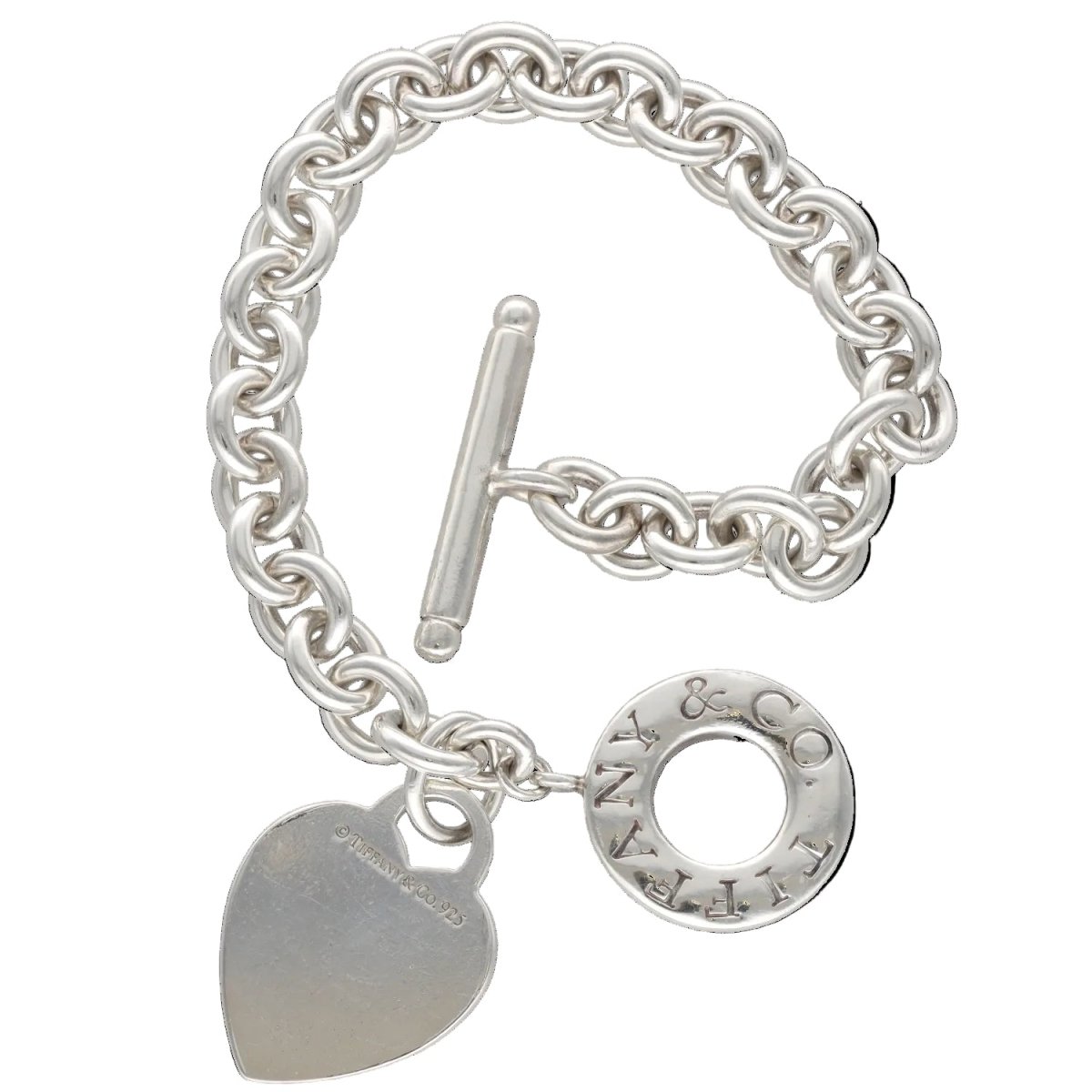 Bracelet Tiffany & Co Return to Tiffany Heart - Silver - Toggle Clasp - Size Small