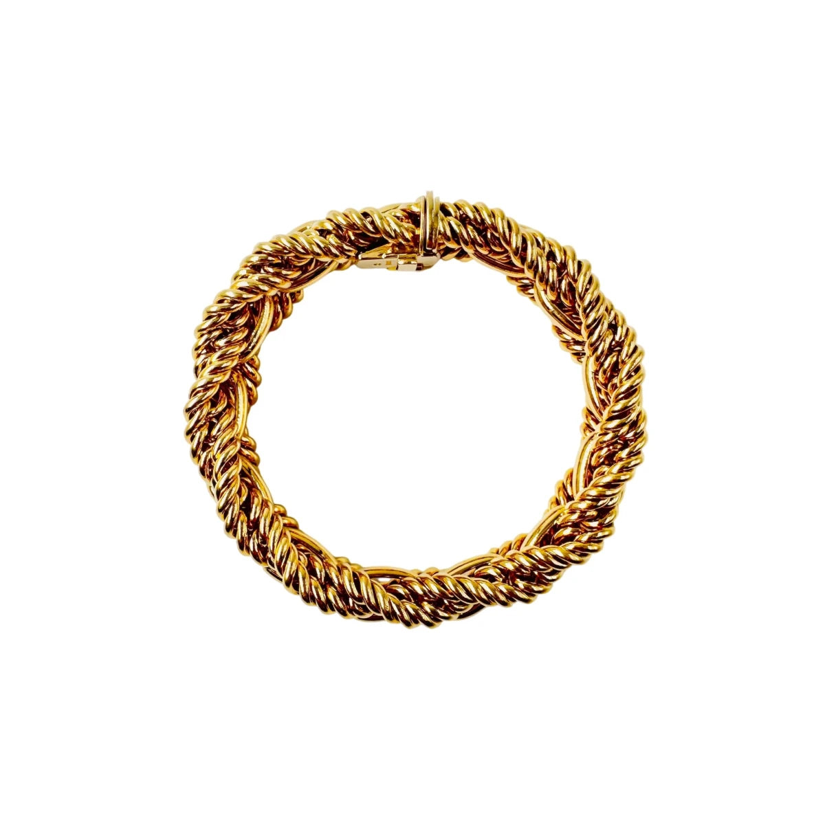 Bracelet Maille TIFFANY en or jaune torsadé - Castafiore