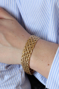Bracelet Maille tressée Or jaune - Castafiore