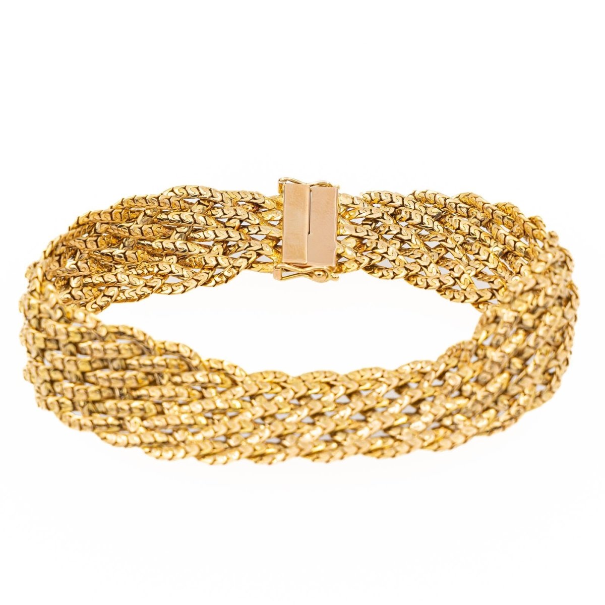 Bracelet Maille tressée Or jaune - Castafiore
