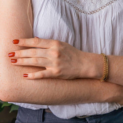 Bracelet Maillon Demi Lune Or rose - Castafiore