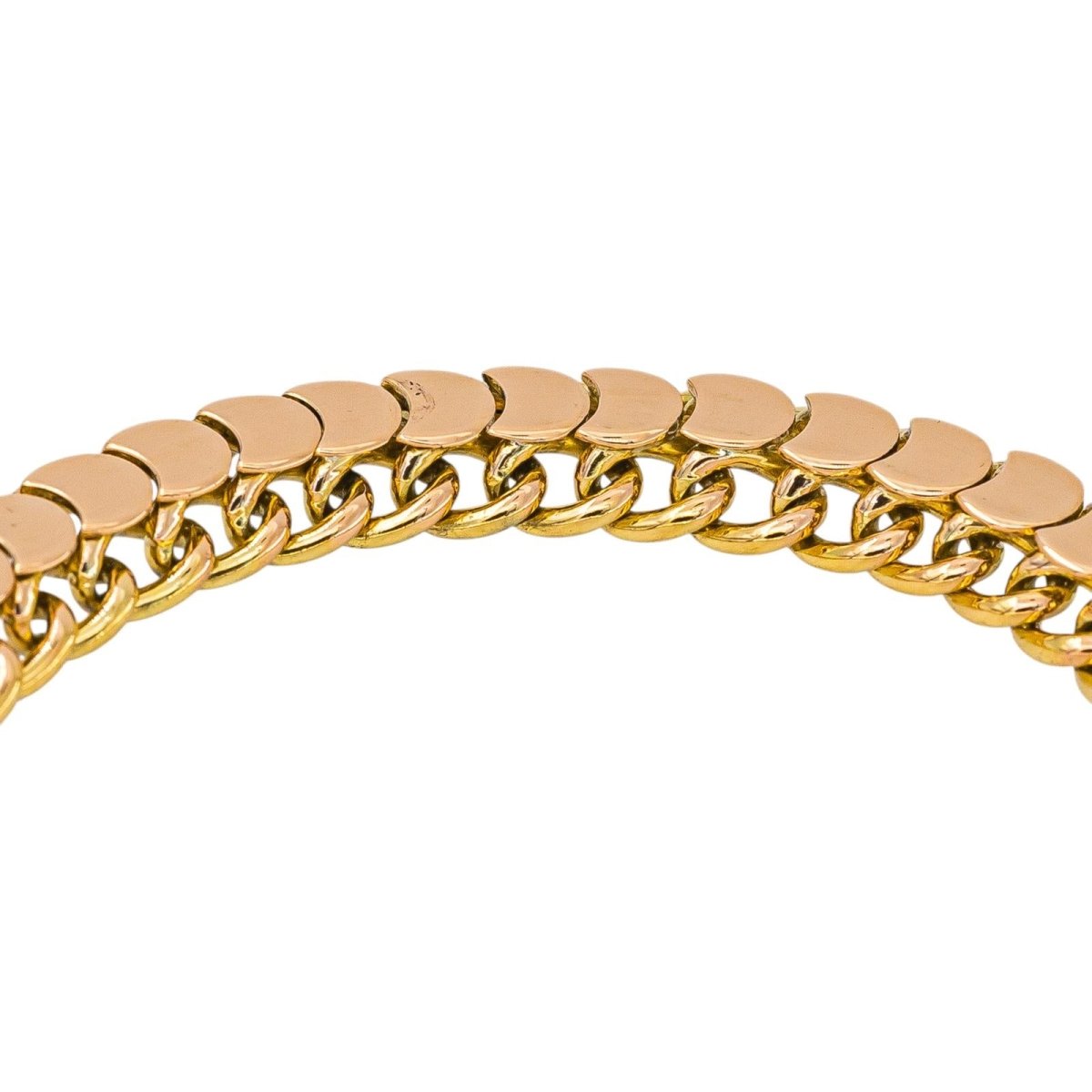 Bracelet Maillon Demi Lune Or rose - Castafiore
