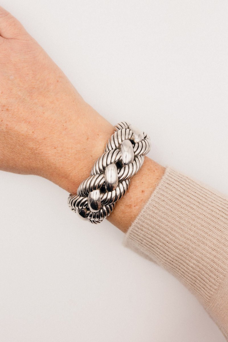 Bracelet Manchette DAVID YURMAN "M" en argent - Castafiore