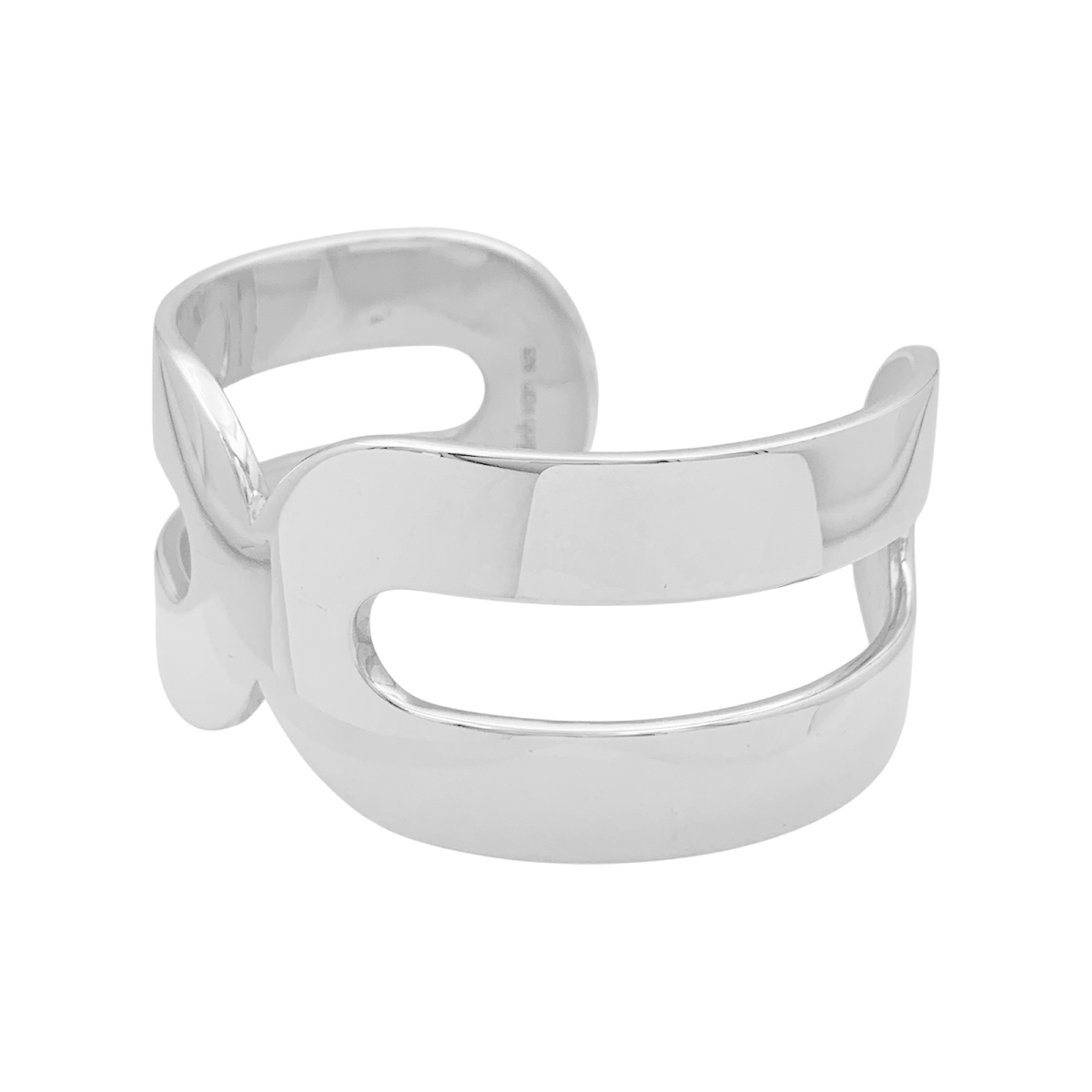 Bracelet Manchette DINH VAN "Maillon XL" en argent - Castafiore