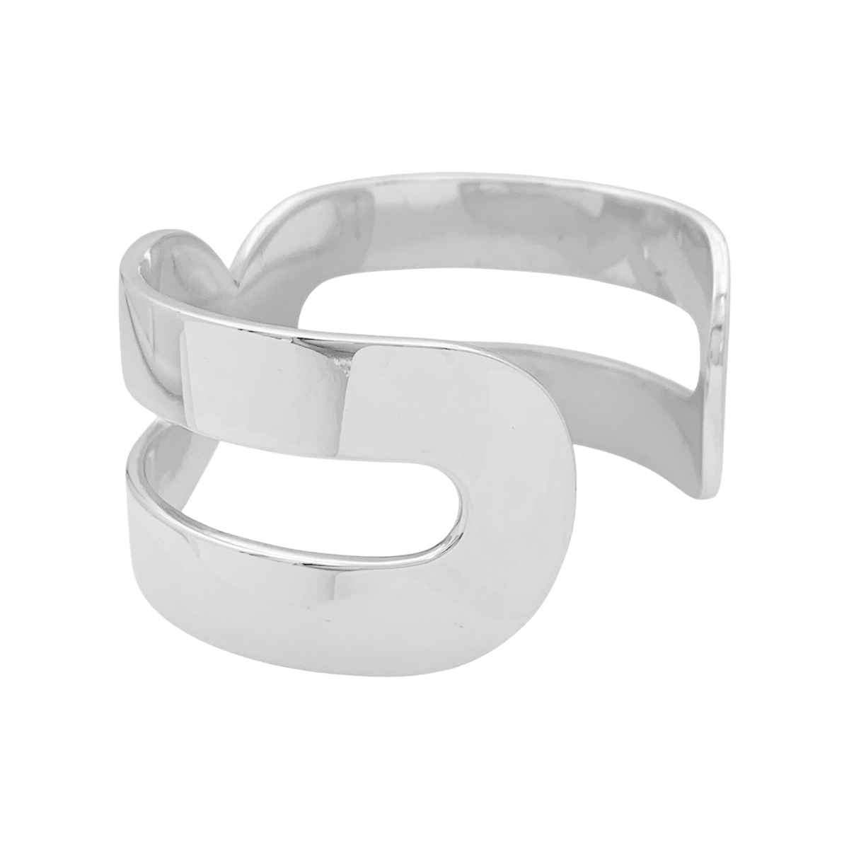 Bracelet Manchette DINH VAN "Maillon XL" en argent - Castafiore