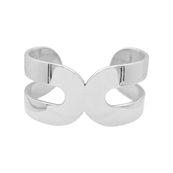 Bracelet Manchette DINH VAN "Maillon XL" en argent - Castafiore
