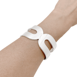 Bracelet Manchette DINH VAN "Maillon XL" en argent - Castafiore