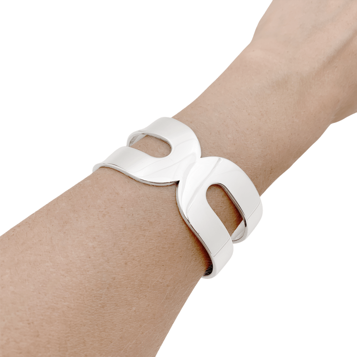 Bracelet Manchette DINH VAN "Maillon XL" en argent - Castafiore