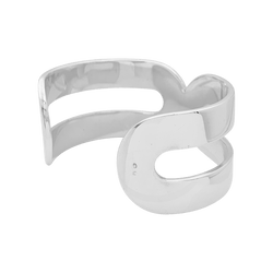 Bracelet Manchette DINH VAN "Maillon XL" en argent - Castafiore