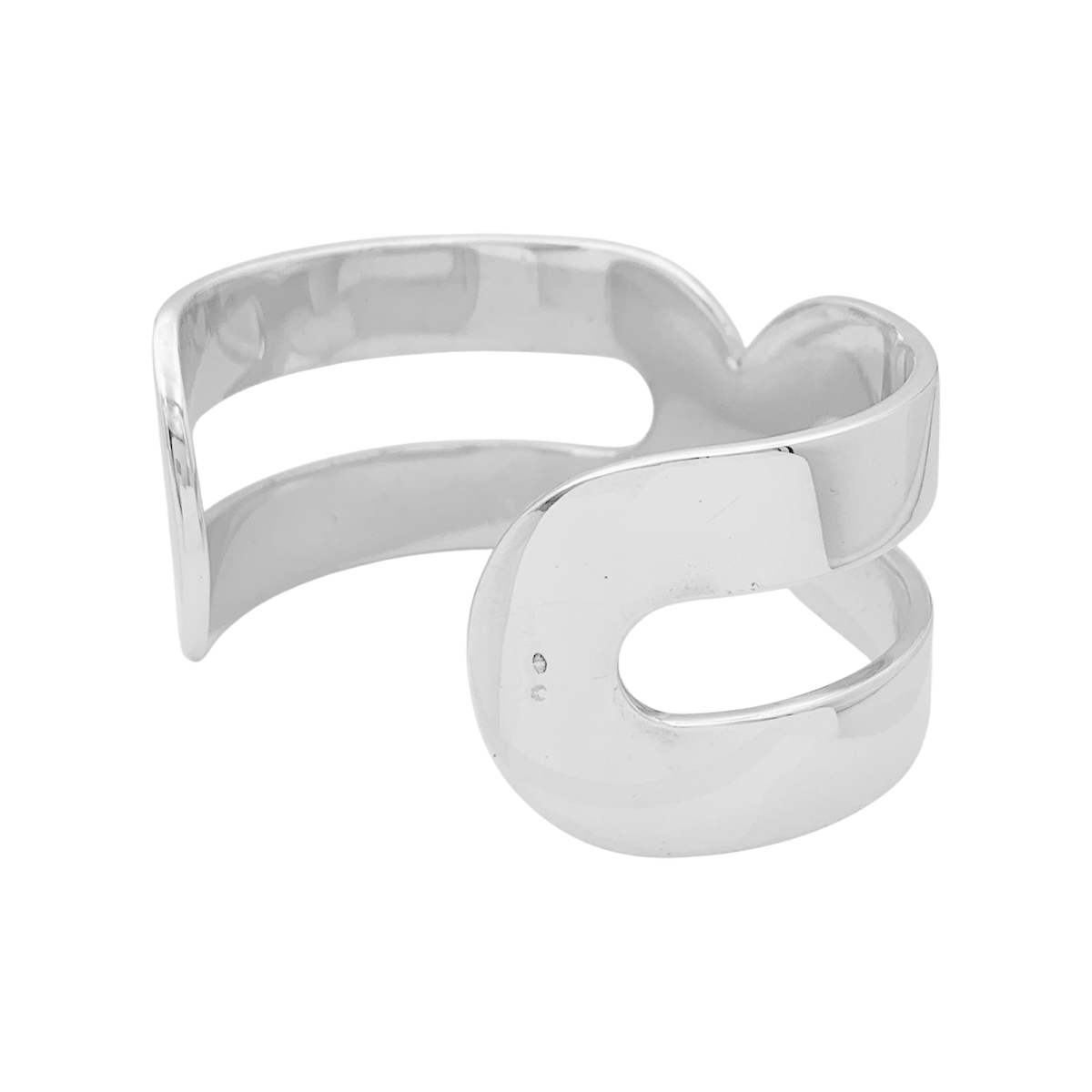 Bracelet Manchette DINH VAN "Maillon XL" en argent - Castafiore