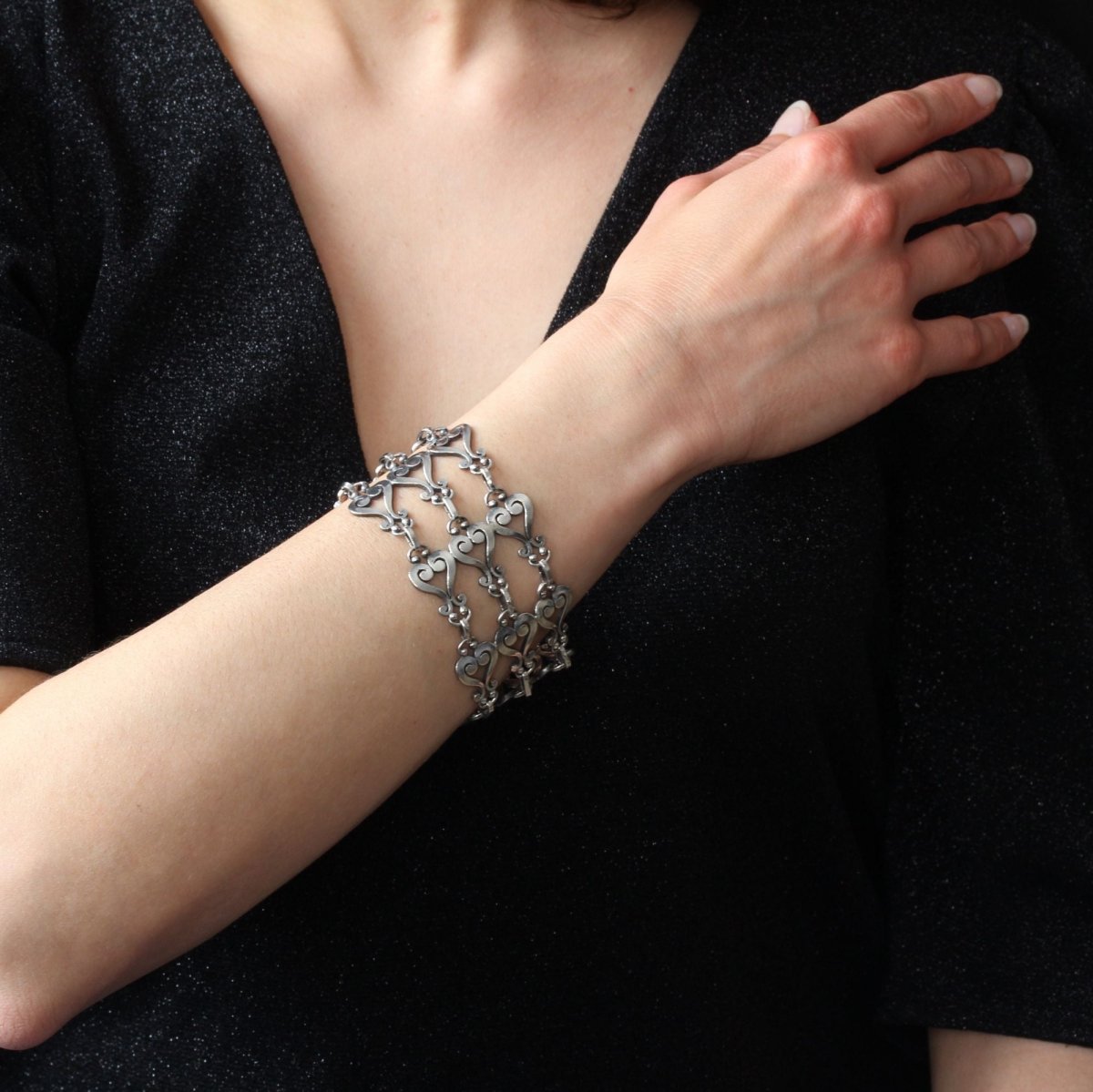 Bracelet manchette en argent - Castafiore
