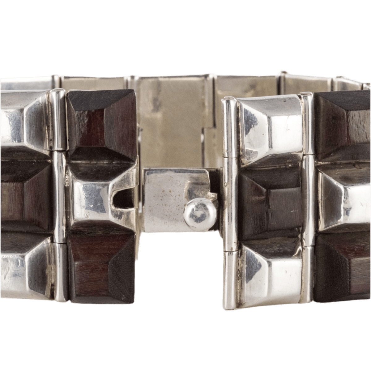 Bracelet Manchette en argent et bois - Castafiore