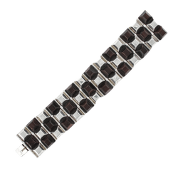 Bracelet Manchette en argent et bois - Castafiore