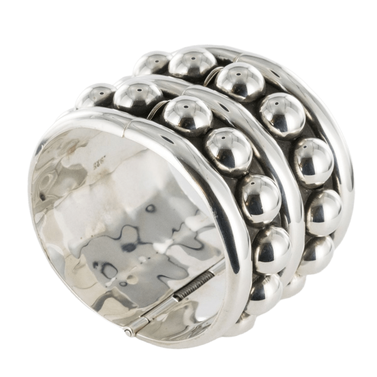 Bracelet Manchette en argent et perles - Castafiore