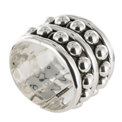 Bracelet Manchette en argent et perles - Castafiore