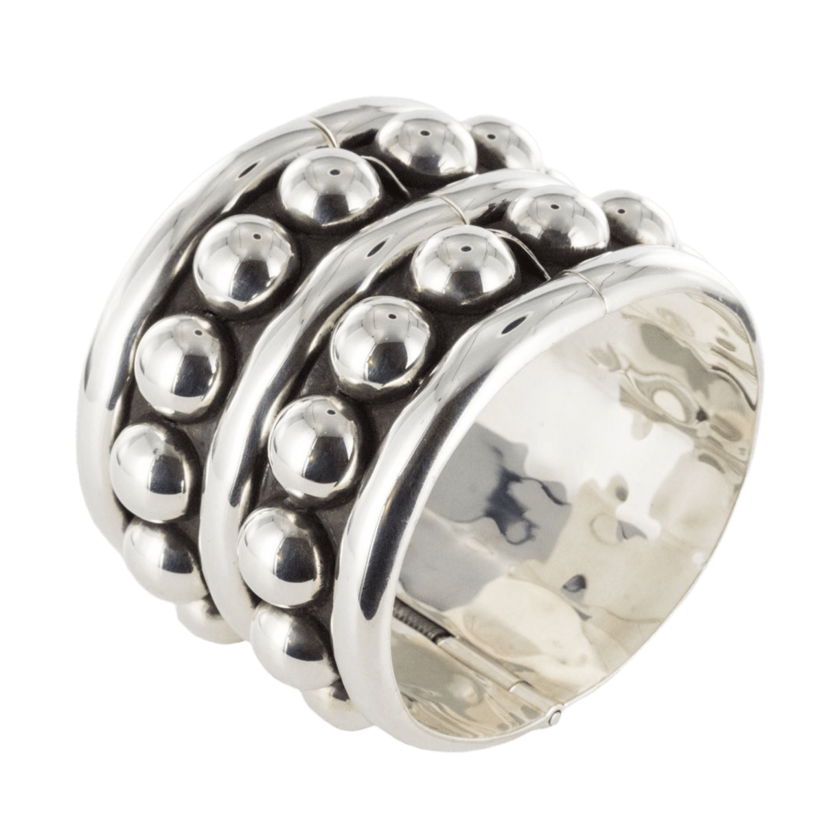 Bracelet Manchette en argent et perles - Castafiore