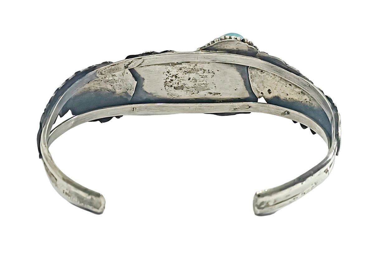 Bracelet Manchette en argent, turquoise et corail - Castafiore