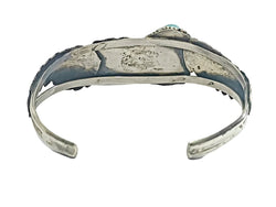 Bracelet Manchette en argent, turquoise et corail - Castafiore