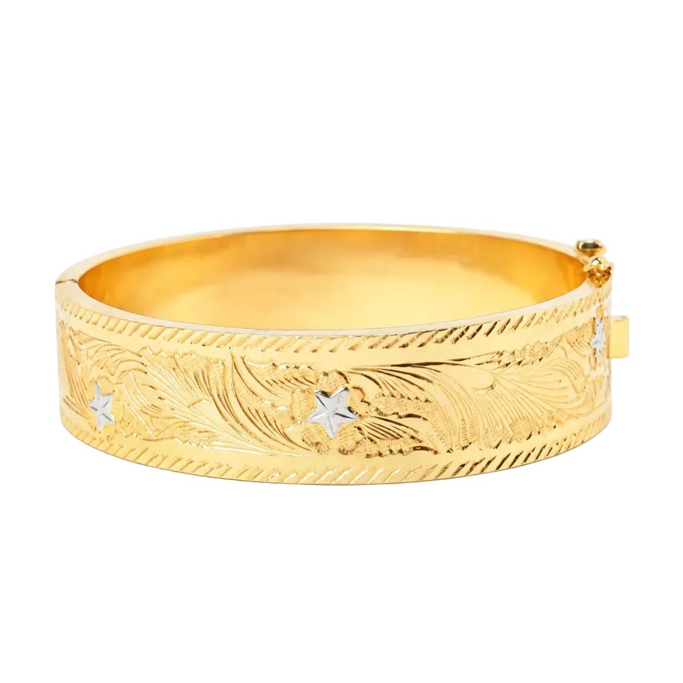 Bracelet Manchette en or blanc et or jaune - Castafiore