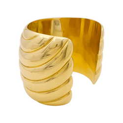 Bracelet manchette en or jaune. - Castafiore