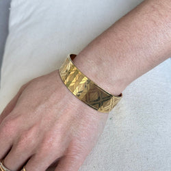 Bracelet Manchette en or jaune - Castafiore