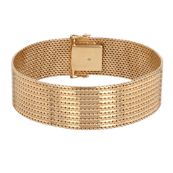 Bracelet Manchette en or jaune - Castafiore