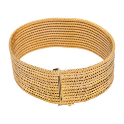 Bracelet Manchette en or jaune - Castafiore
