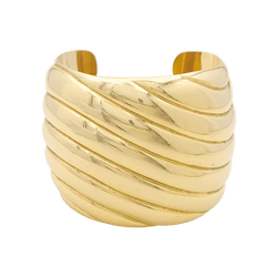 Bracelet manchette en or jaune. - Castafiore