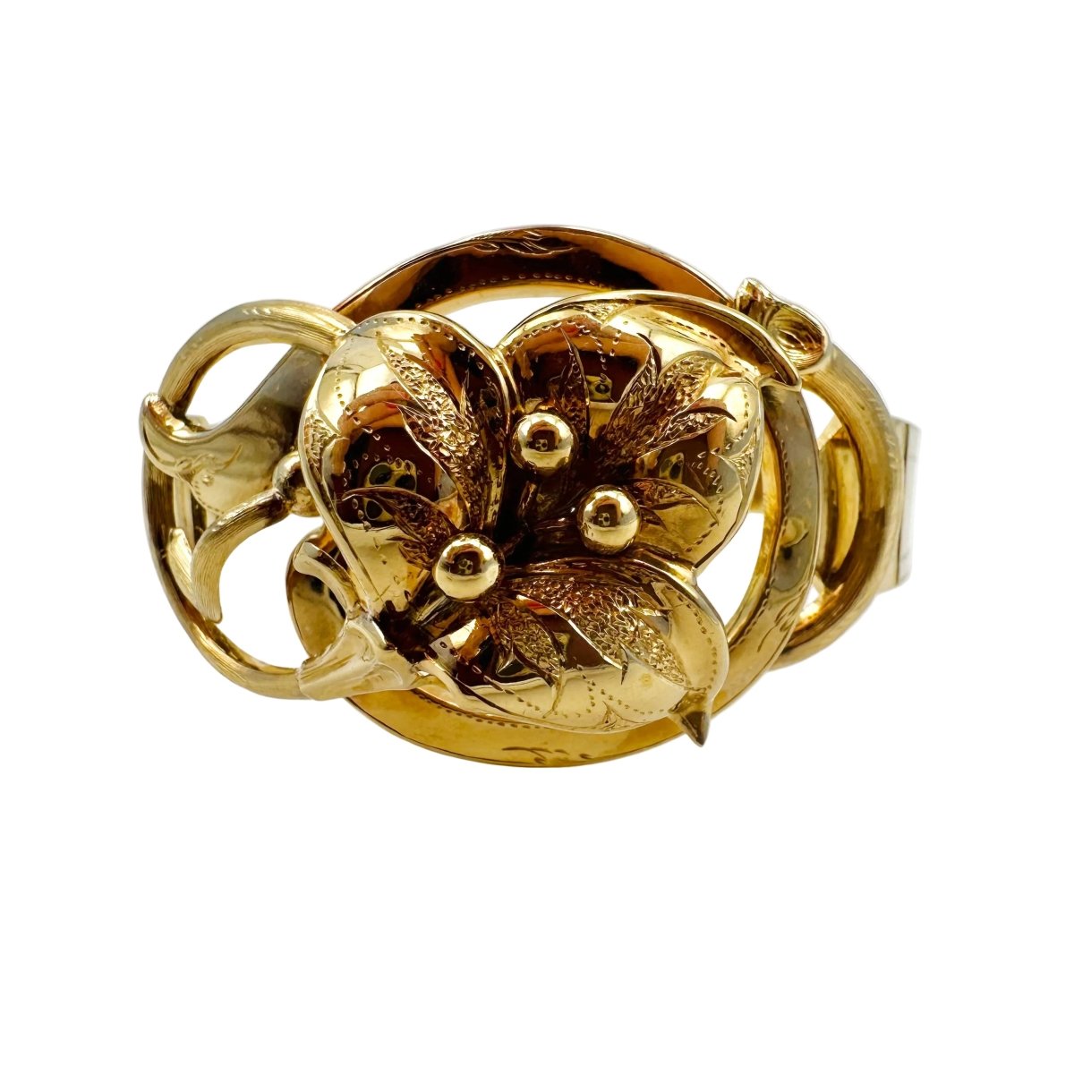 Bracelet Manchette en or jaune - Castafiore
